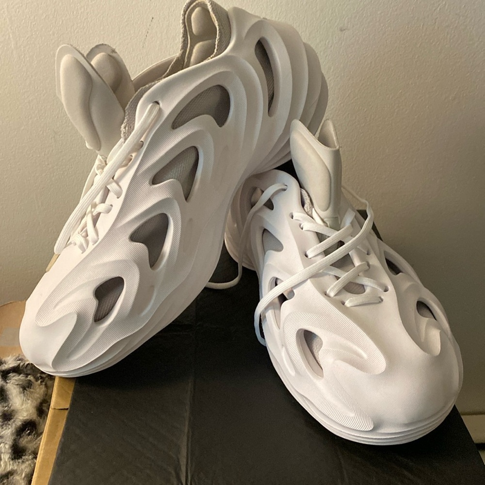 adidas White Athletic Shoes with Chunky Design